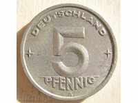 Germany GDR 5 pfennig 1949 A / 5 pfennig 1949 А