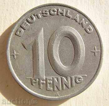 Германия ГДР 10 пфенига 1948 A / 10 pfennig 1948 А