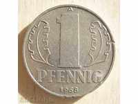 Germany GDR 1 June 1968 A / 1 pfennig 1968 A
