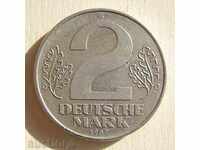 Germany GDR 2 marks 1957 A / 2 mark 1957 А