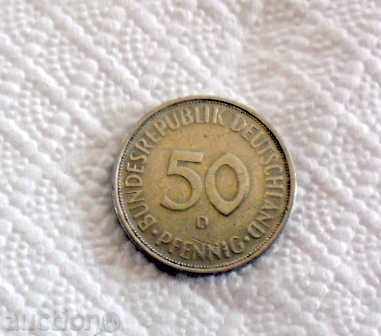 50 pfennig ΓΕΡΜΑΝΙΑ ULTRA RARE 1971 - D - ΣΠΑΝΙΟ