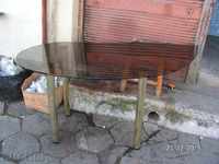 6131. ​​INSTALLATION TABLE MASSIVE HEIGHT TONGED GLASS 10 MM