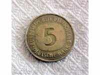 5 MARK BUNDES REPUBLIK DEUSCHLAND 1975 - F