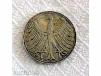 BRD Silver Eagle 5 Deutsche Mark 1958 J en Proof