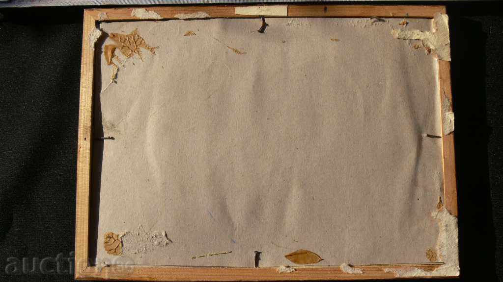 Auction  OLD OLIVE PICTURE "WINTER TASTE"