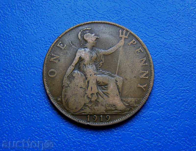 Great Britain 1 Penny 1919 - #2 Great Britain 1 Penny 1919 - #2