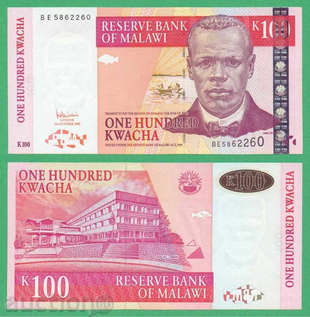 (¯` '• 100 kwacha. MALAWI 2005 UNC ¸. •' '°)