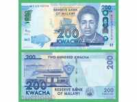 (¯` '•. MALAWI 200 kwacha 2012 UNC ¸. •' '°)