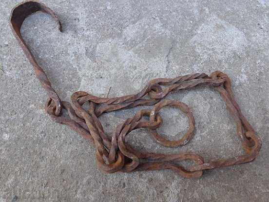 Hand forged chain for hearth, chain, wrought iron with price 39.00 BGN | € 19.94 Hand forged chain for hearth, chain, wrought iron with price 39.00 BGN | € 19.94