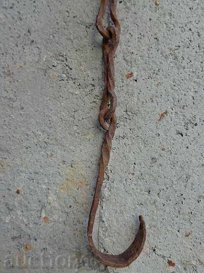 Hand forged chain for hearth, chain, wrought iron - 5 Hand forged chain for hearth, chain, wrought iron - 5