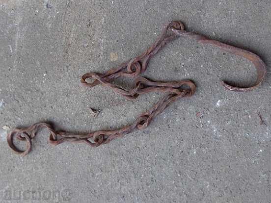 Hand forged chain for hearth, chain, wrought iron - 6 Hand forged chain for hearth, chain, wrought iron - 6