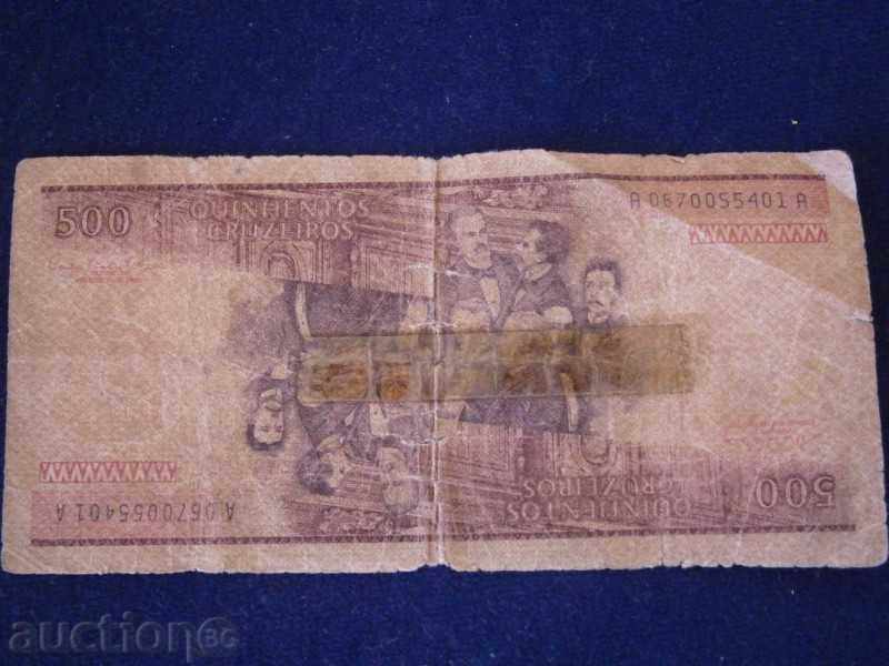 BRAZIL - 500 CRUISE - 1985 D / 2 / with price 2.40 BGN | € 1.23 BRAZIL - 500 CRUISE - 1985 D / 2 / with price 2.40 BGN | € 1.23