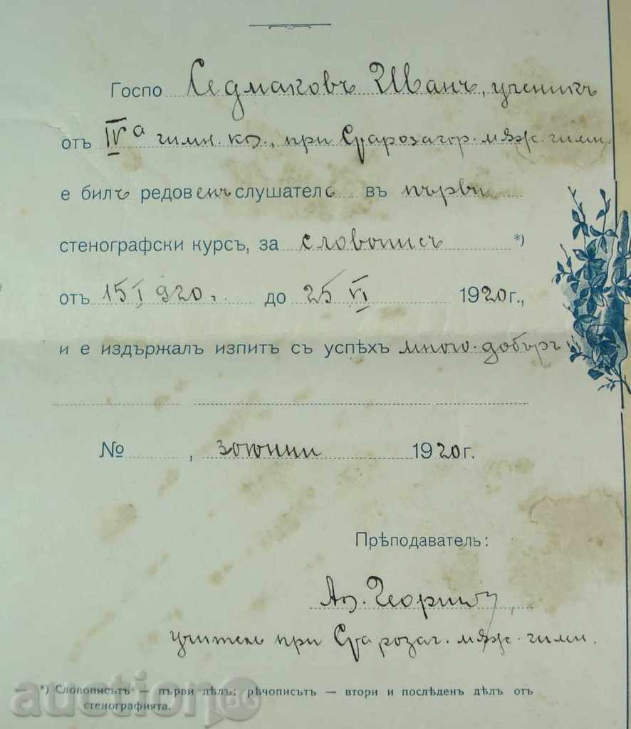 Auction 3048 graduation diploma for 1920 stenography Auction 3048 graduation diploma for 1920 stenography