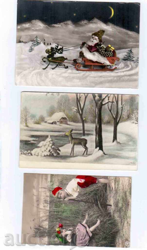 3 POSTS CARDS - 1963 and 1964