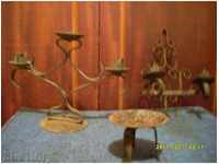 LOT CANDLES WROUGHT IRON