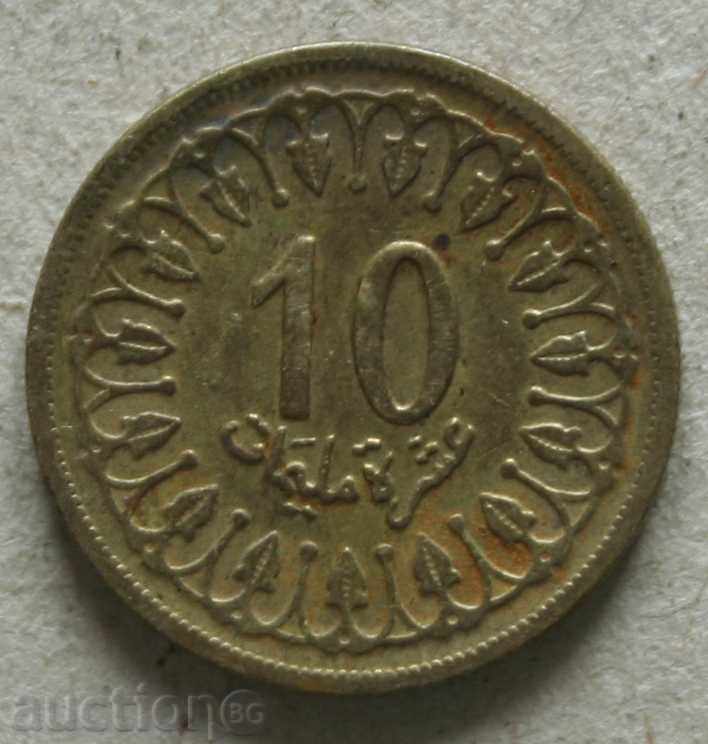 10 milimes 1960 Tunisia