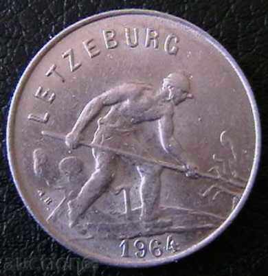 1 franc 1964, Luxembourg
