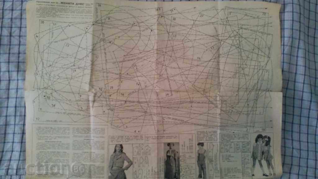 3 supplements embroidery, sewing, knitting 'Woman Today' 1970 communism with price 6.00 €