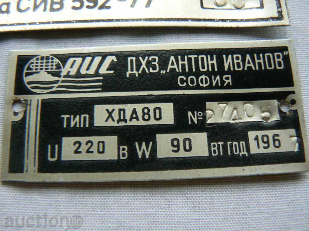 Old metal plates with price 3.00 BGN | € 1.53 Old metal plates with price 3.00 BGN | € 1.53