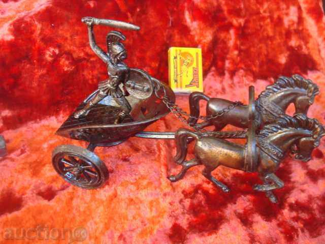 Auction Greek Chariot and Ancient Greek Warrior. Bronze. Auction Greek Chariot and Ancient Greek Warrior. Bronze.