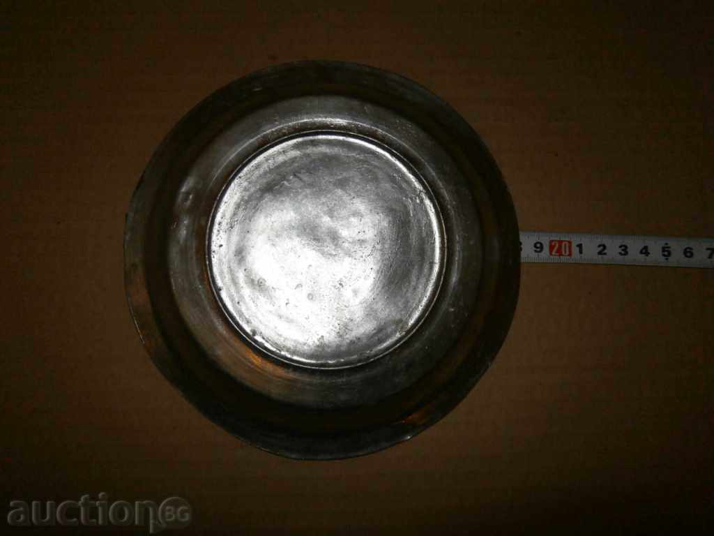 very old copper copper plate - 5