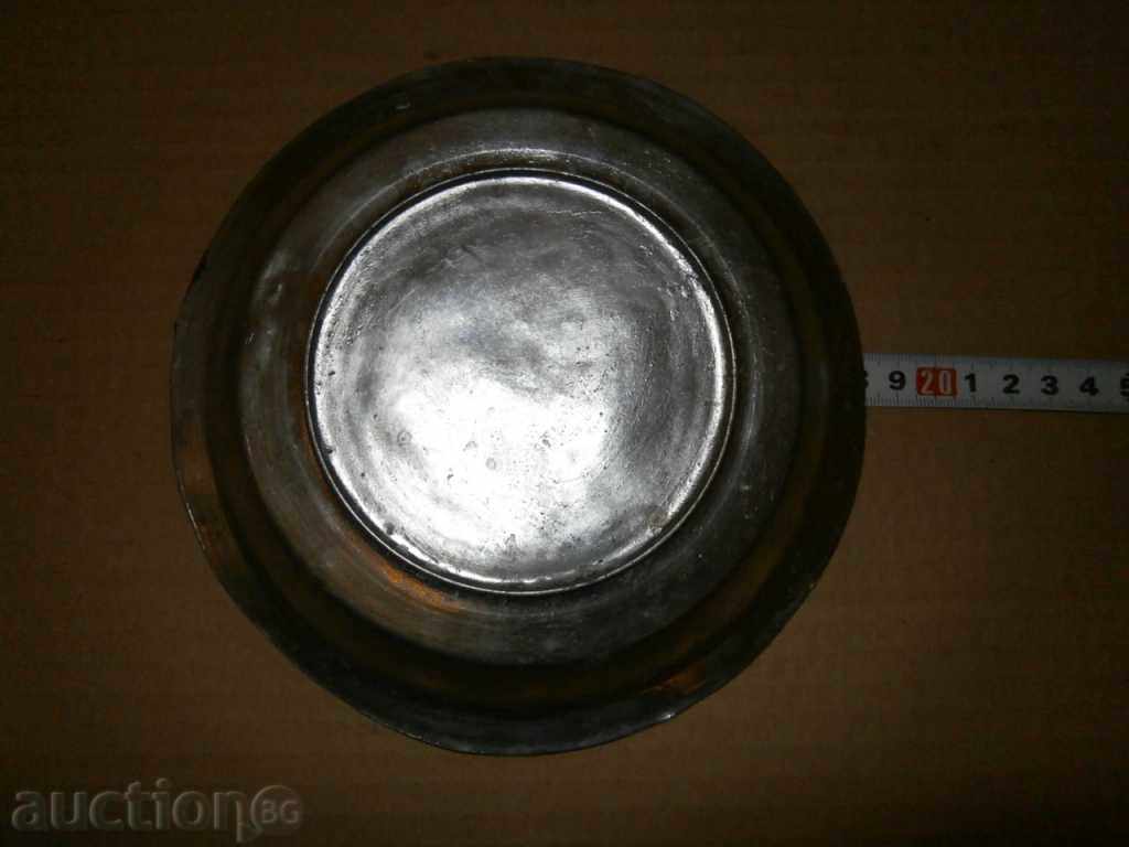 very old copper copper plate - 6