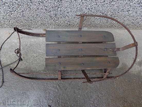 Auction Old forged sled, children's toy, first half of the 20th century Auction Old forged sled, children's toy, first half of the 20th century