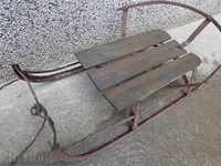 An old forged sled, a toy, the first half of the twentieth century