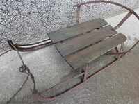 Old forged sled, children's toy, first half of the 20th century