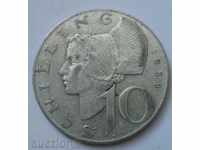 10 шилинга сребро Австрия 1958 - сребърна монета №1