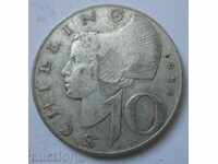 10 Shilling Silver Austria 1958 - Silver Coin #5