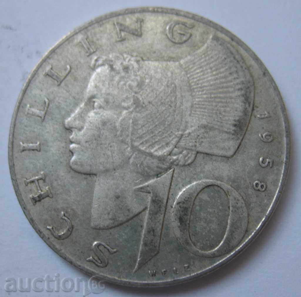 Ασημένιο 10 σελίνια Αυστρία 1958 - Ασημένιο νόμισμα #7