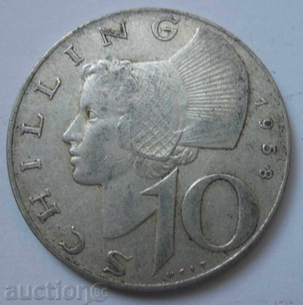 10 Shilling Argint Austria 1958 - Moneda de argint #9