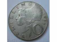 10 шилинга сребро Австрия 1958 - сребърна монета №9