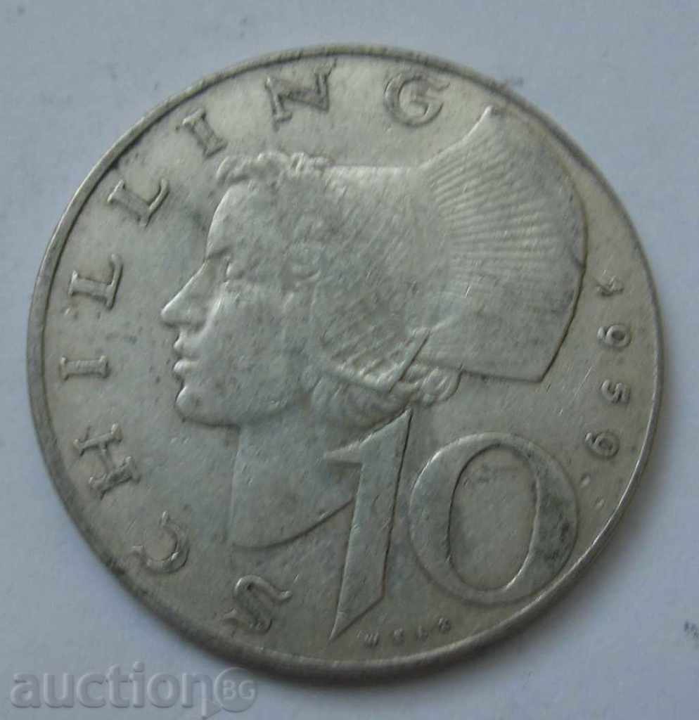 10 Shilling Silver Austria 1959 - Silver Coin #1