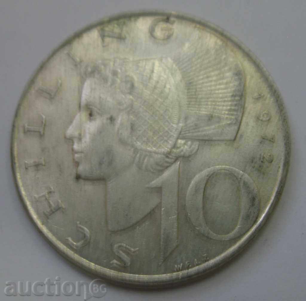 10 șilingi argint Austria 1972 - monedă de argint