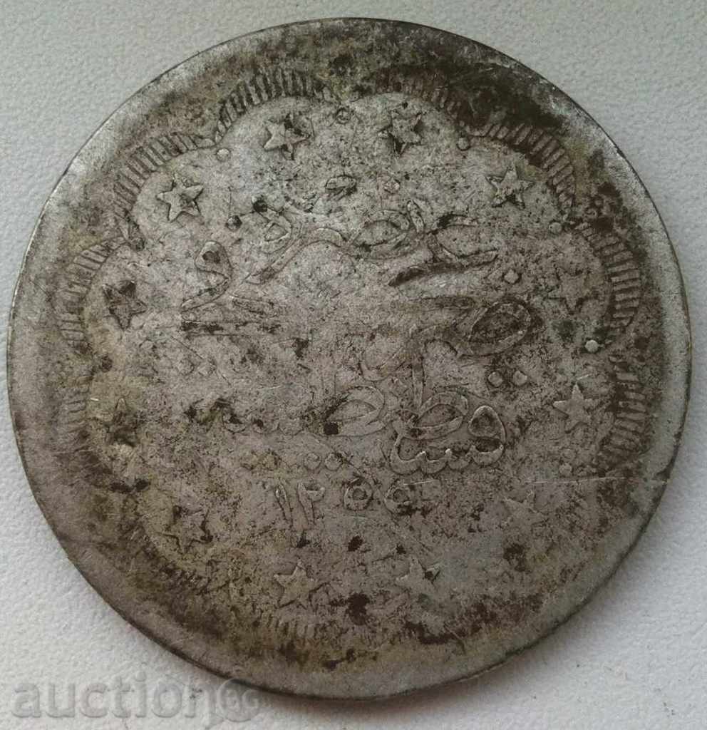 20 kuruş silver Turkey AN 1255/? - a silver coin
