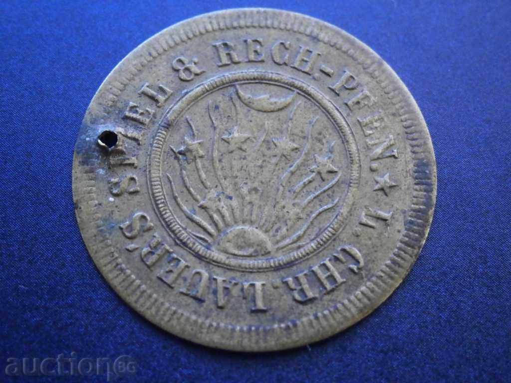 Jeton german rar COIN PLUS ULTRA L.CHR.LAUERS SPIEL - 6 Jeton german rar COIN PLUS ULTRA L.CHR.LAUERS SPIEL - 6