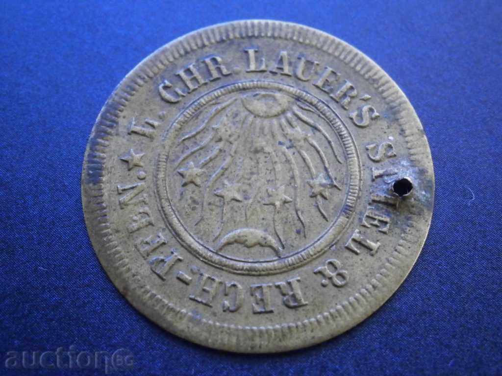 Jeton german rar COIN PLUS ULTRA L.CHR.LAUERS SPIEL - 7 Jeton german rar COIN PLUS ULTRA L.CHR.LAUERS SPIEL - 7