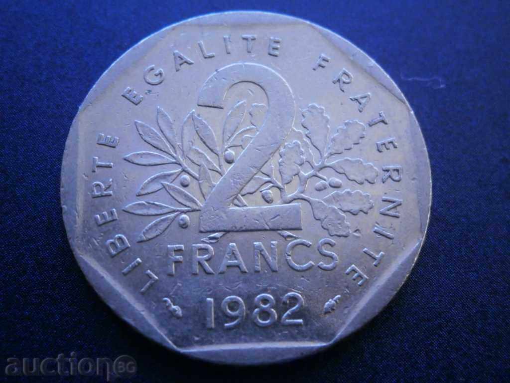 2 francs 1982 with price 5.00 BGN | € 2.56