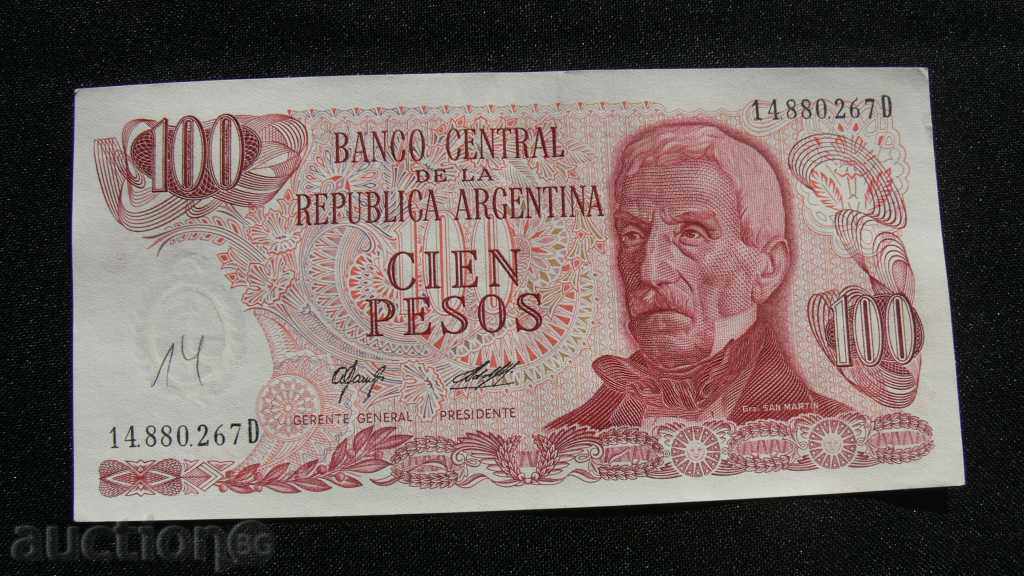 ARGENTINA 100 PES 1976