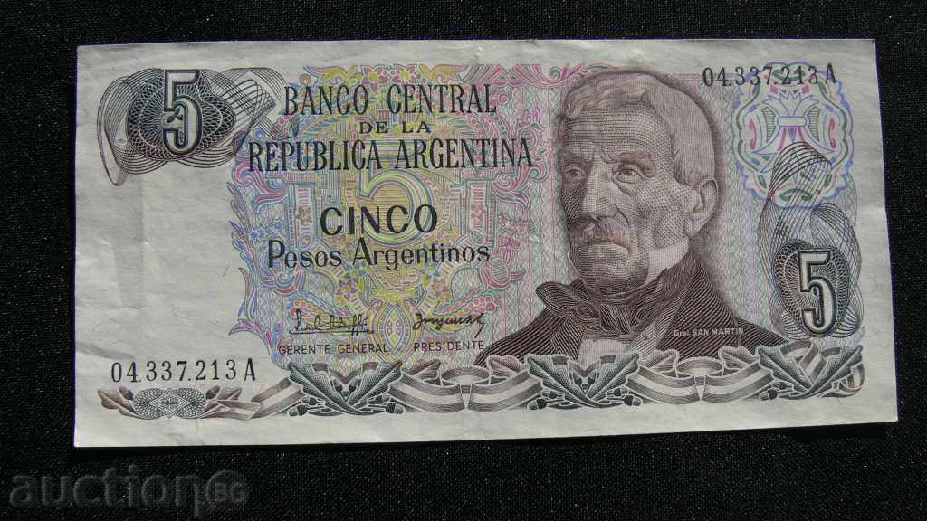 ARGENTINA 5 Pesos 1983-1984