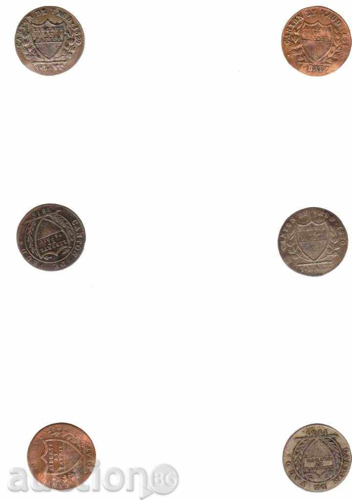 LOT 6 coins Swiss bat - 5 LOT 6 coins Swiss bat - 5