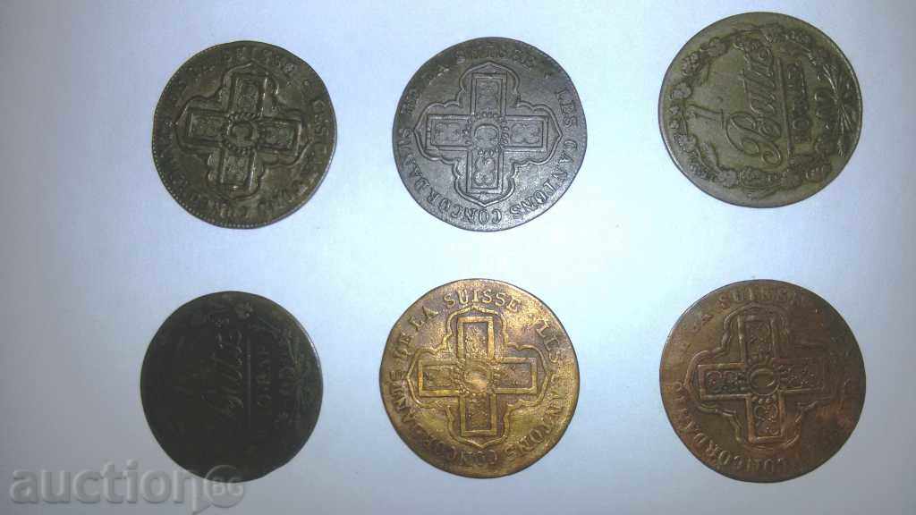 Delivery of LOT 6 coins Swiss bat Delivery of LOT 6 coins Swiss bat