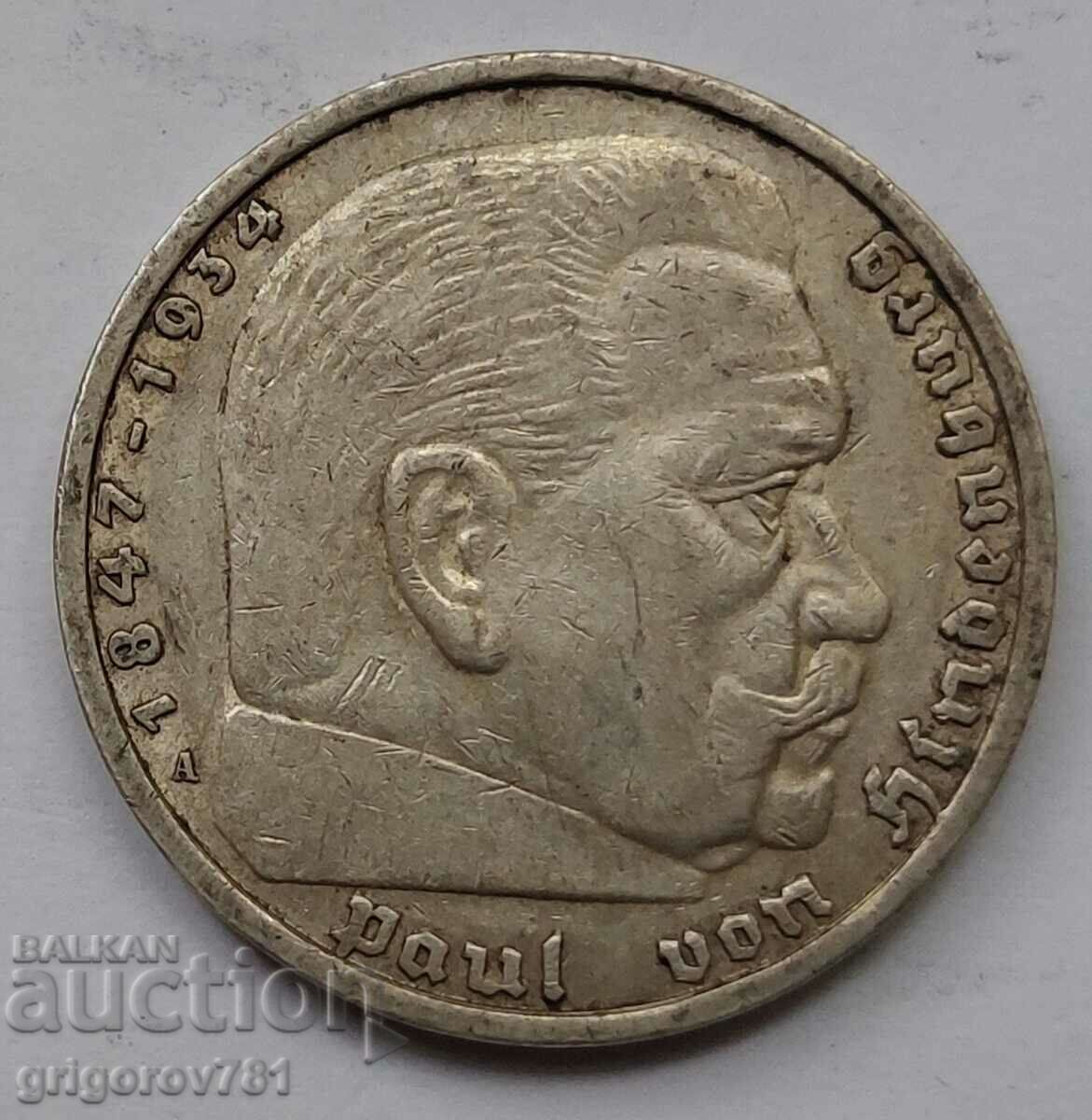 5 Mark Silver Γερμανία 1935 III Reich Silver Coin #92 με τιμή € 16.87 | 32.99 BGN