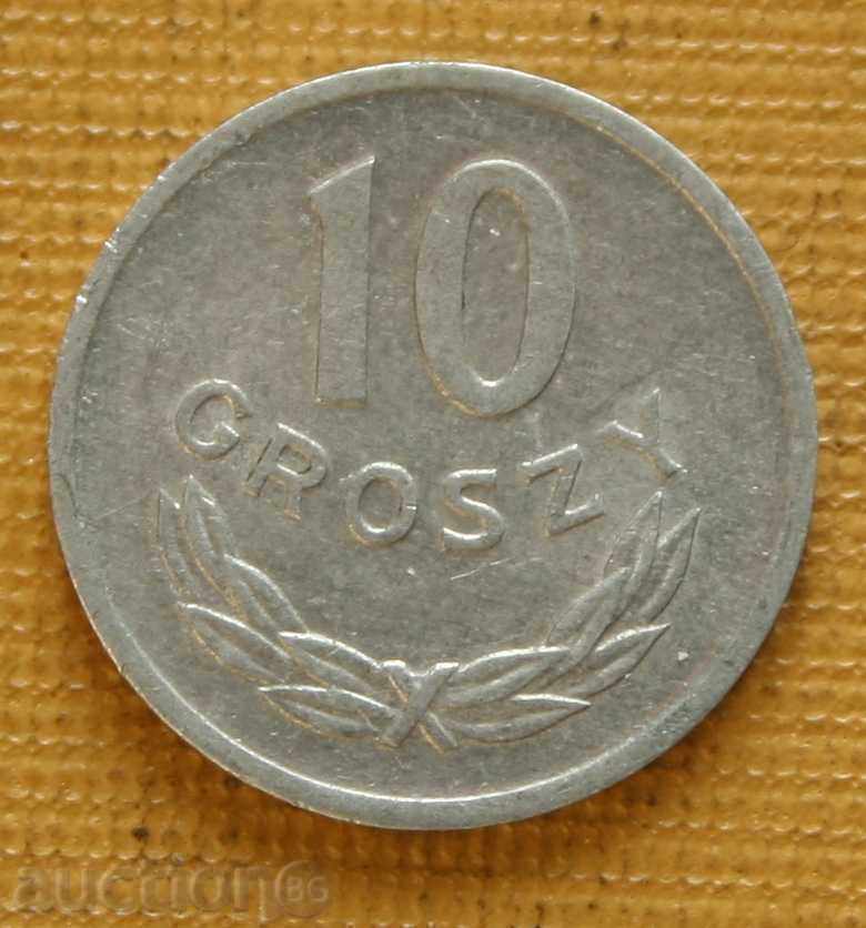 10 πένες 1973 Πολωνία AUNC