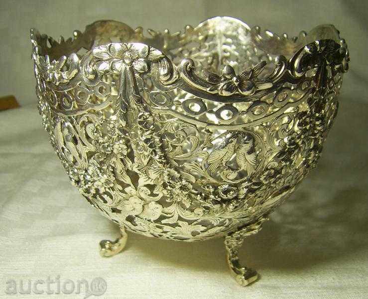 1890 castron Germania vechi Cupa de argint fructe de argint 638