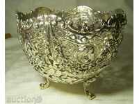 1890s Germany Silver Antique Fruit Bowl 638 Silver