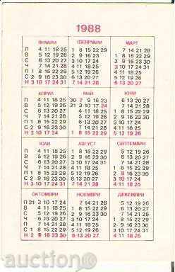 Calendar 1988 C with price 1.00 BGN | € 0.51 Calendar 1988 C with price 1.00 BGN | € 0.51
