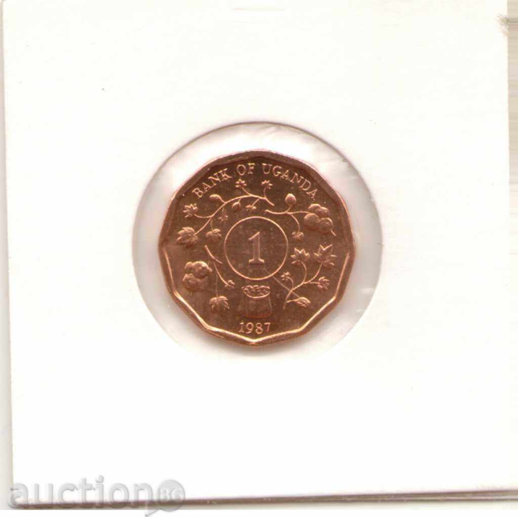 Uganda-1-Shilling 1987 KM # 27 Uganda-1-Shilling 1987 KM # 27